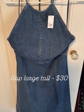 GAP Indigo Denim Halter Dress